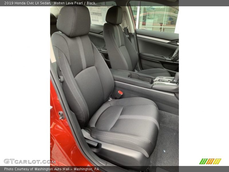 Molten Lava Pearl / Black 2019 Honda Civic LX Sedan