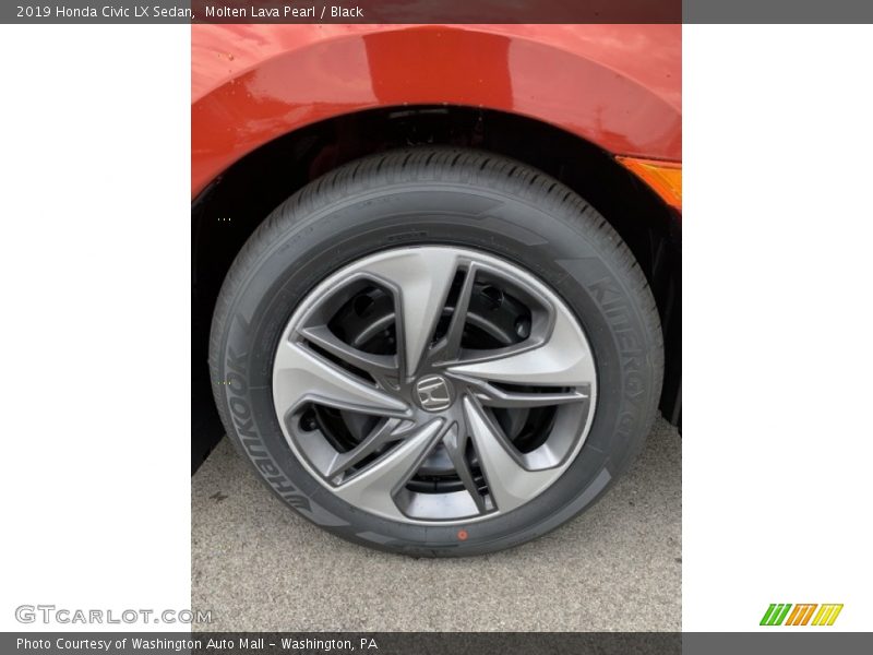 Molten Lava Pearl / Black 2019 Honda Civic LX Sedan