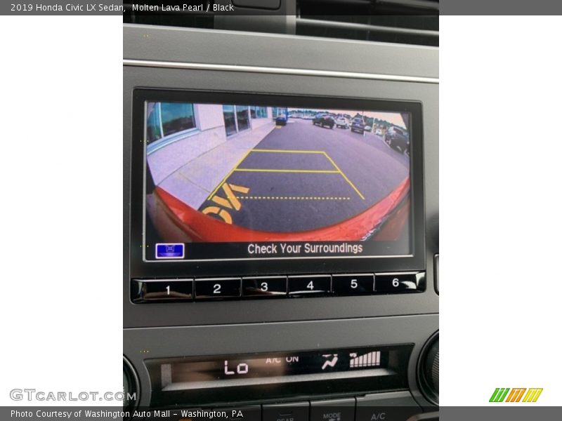 Molten Lava Pearl / Black 2019 Honda Civic LX Sedan