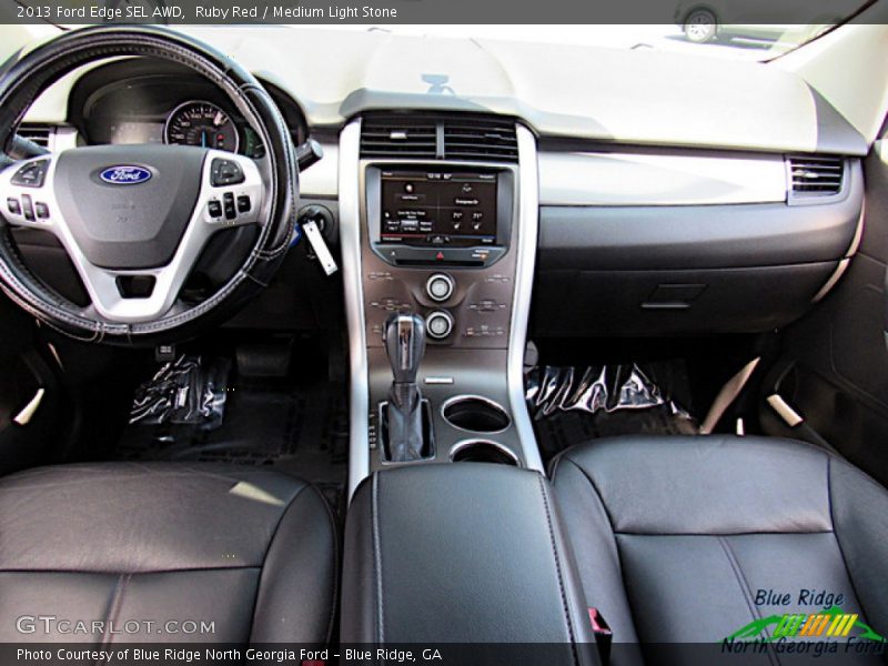 Ruby Red / Medium Light Stone 2013 Ford Edge SEL AWD