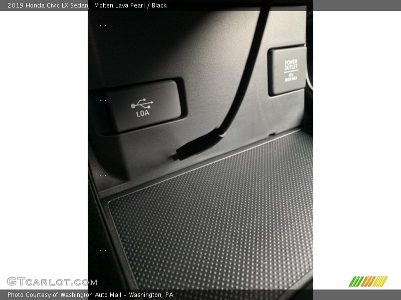 Molten Lava Pearl / Black 2019 Honda Civic LX Sedan