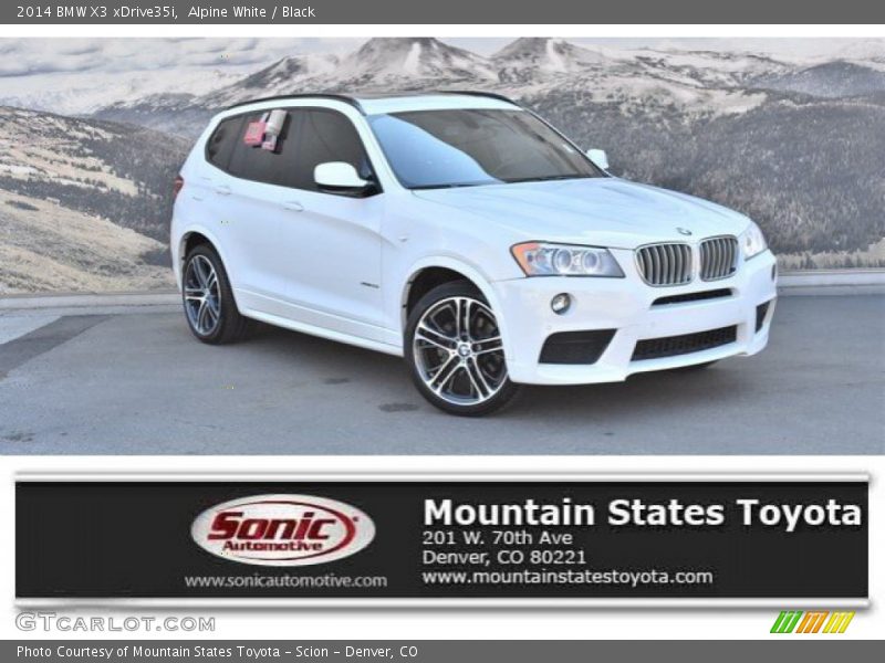 Alpine White / Black 2014 BMW X3 xDrive35i