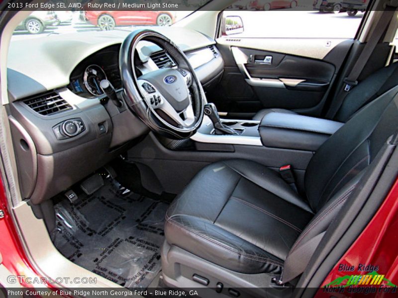 Ruby Red / Medium Light Stone 2013 Ford Edge SEL AWD