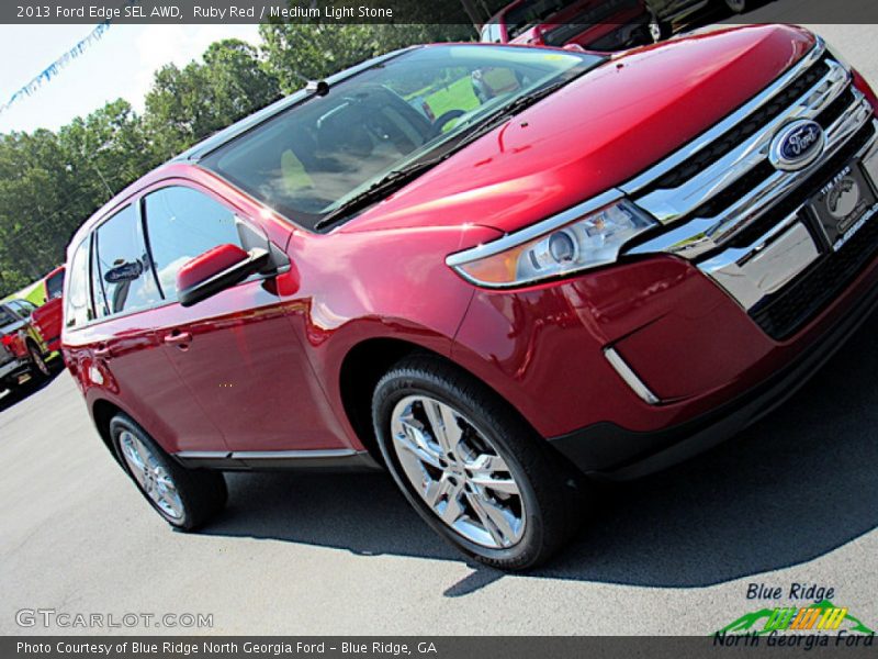 Ruby Red / Medium Light Stone 2013 Ford Edge SEL AWD