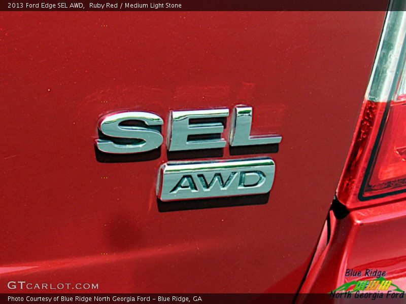 Ruby Red / Medium Light Stone 2013 Ford Edge SEL AWD