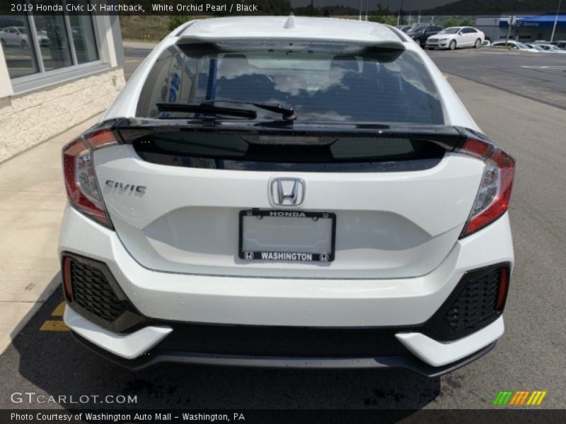 White Orchid Pearl / Black 2019 Honda Civic LX Hatchback