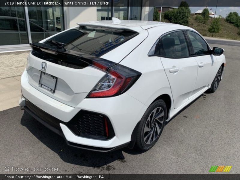 White Orchid Pearl / Black 2019 Honda Civic LX Hatchback