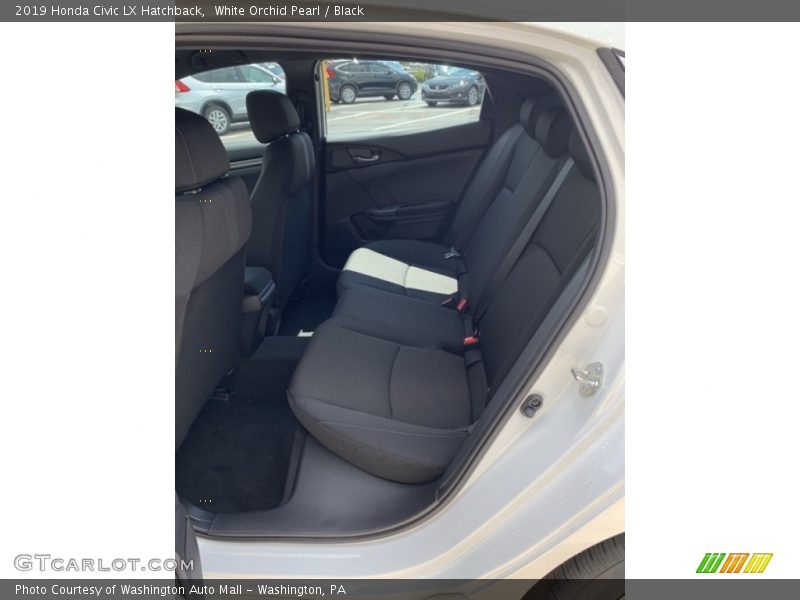 White Orchid Pearl / Black 2019 Honda Civic LX Hatchback