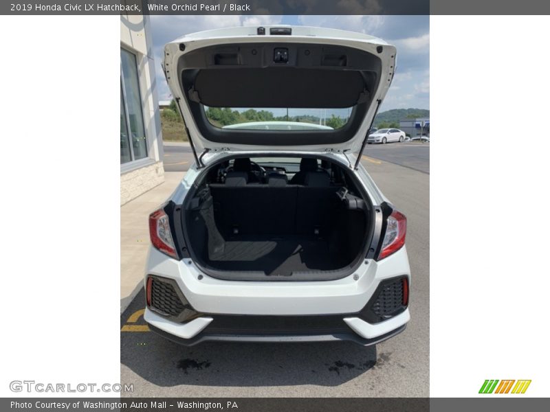 White Orchid Pearl / Black 2019 Honda Civic LX Hatchback