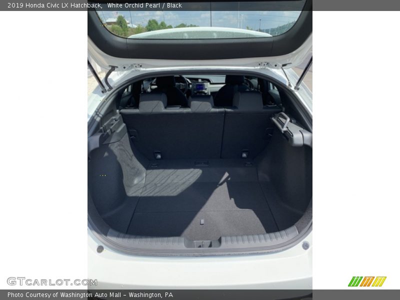 White Orchid Pearl / Black 2019 Honda Civic LX Hatchback