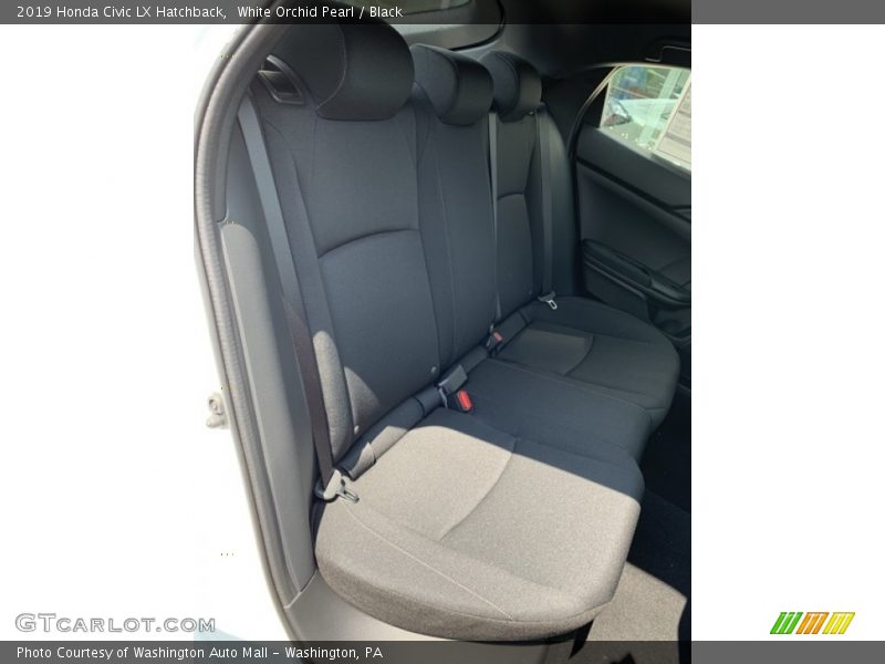 White Orchid Pearl / Black 2019 Honda Civic LX Hatchback