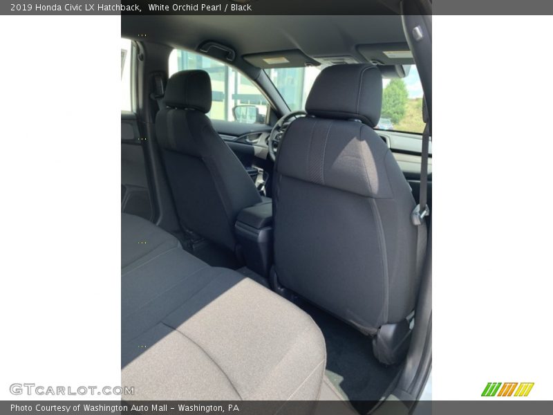 White Orchid Pearl / Black 2019 Honda Civic LX Hatchback