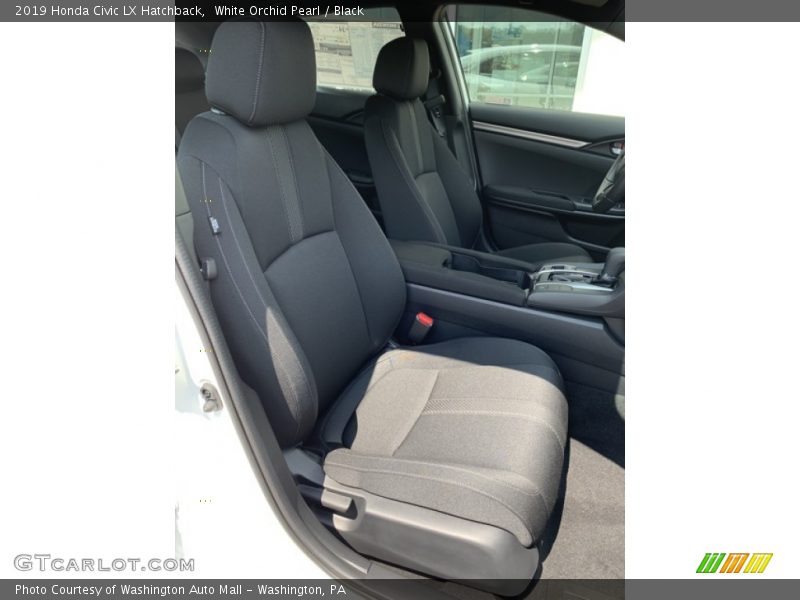 White Orchid Pearl / Black 2019 Honda Civic LX Hatchback