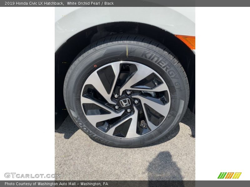 White Orchid Pearl / Black 2019 Honda Civic LX Hatchback