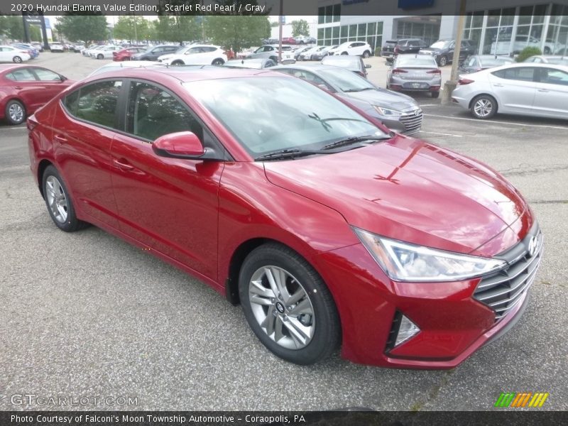 Scarlet Red Pearl / Gray 2020 Hyundai Elantra Value Edition