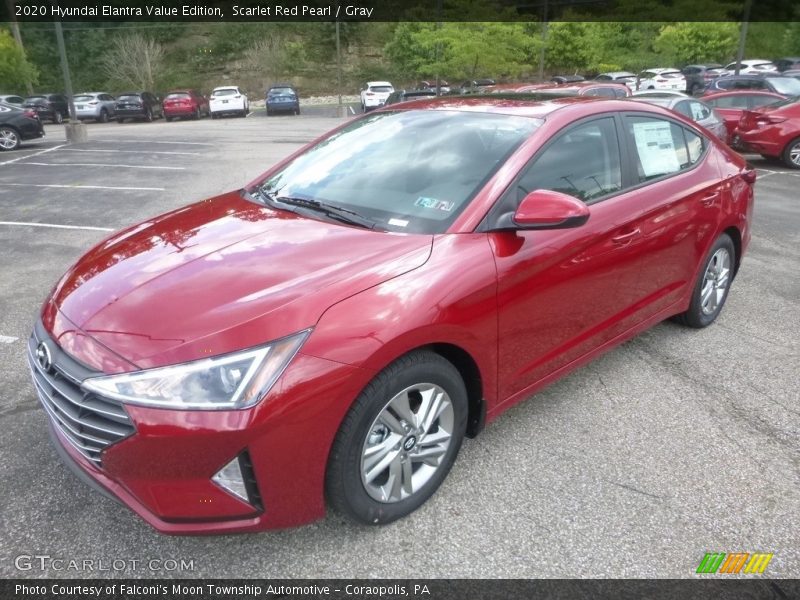 Scarlet Red Pearl / Gray 2020 Hyundai Elantra Value Edition