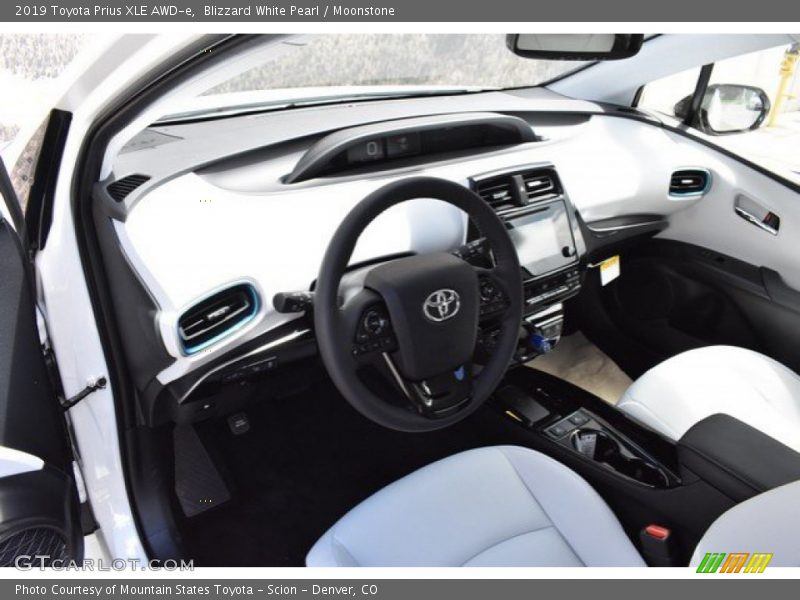 Blizzard White Pearl / Moonstone 2019 Toyota Prius XLE AWD-e