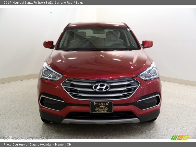 Serrano Red / Beige 2017 Hyundai Santa Fe Sport FWD