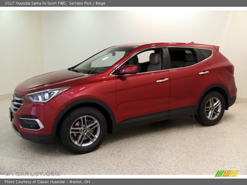 Serrano Red / Beige 2017 Hyundai Santa Fe Sport FWD