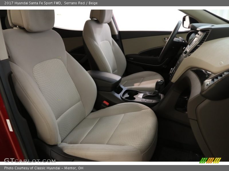 Serrano Red / Beige 2017 Hyundai Santa Fe Sport FWD