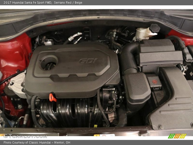 Serrano Red / Beige 2017 Hyundai Santa Fe Sport FWD