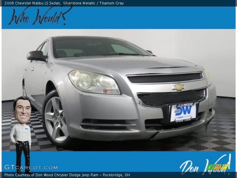 Silverstone Metallic / Titanium Gray 2008 Chevrolet Malibu LS Sedan