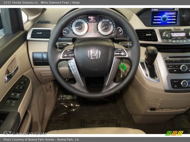 White Diamond Pearl / Beige 2015 Honda Odyssey LX