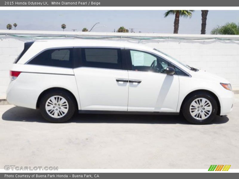 White Diamond Pearl / Beige 2015 Honda Odyssey LX