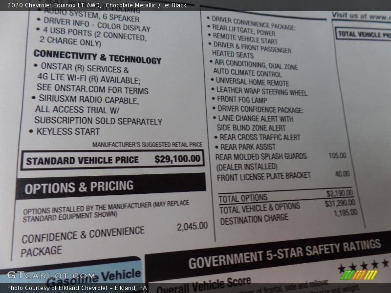 Chocolate Metallic / Jet Black 2020 Chevrolet Equinox LT AWD