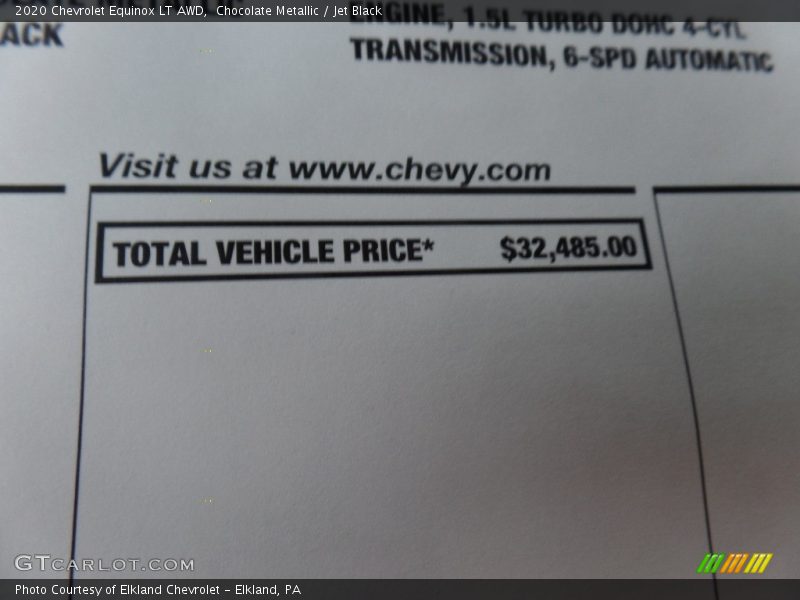 Chocolate Metallic / Jet Black 2020 Chevrolet Equinox LT AWD