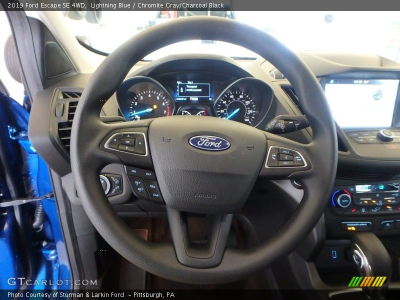 Lightning Blue / Chromite Gray/Charcoal Black 2019 Ford Escape SE 4WD