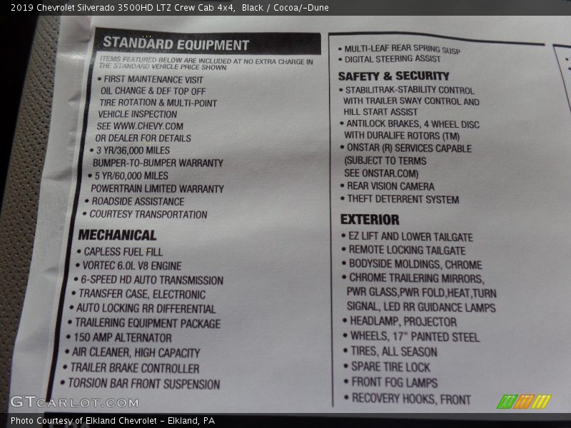 Black / Cocoa/­Dune 2019 Chevrolet Silverado 3500HD LTZ Crew Cab 4x4