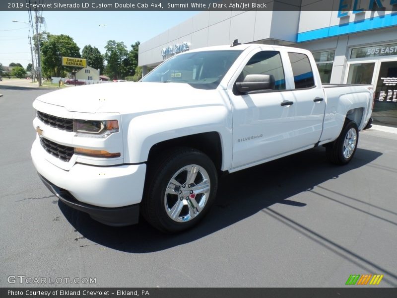 Summit White / Dark Ash/Jet Black 2019 Chevrolet Silverado LD Custom Double Cab 4x4