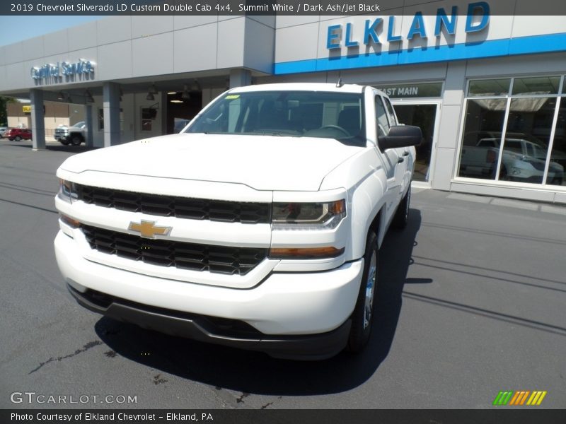 Summit White / Dark Ash/Jet Black 2019 Chevrolet Silverado LD Custom Double Cab 4x4