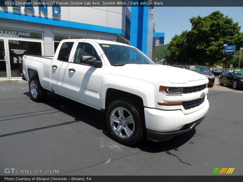 Summit White / Dark Ash/Jet Black 2019 Chevrolet Silverado LD Custom Double Cab 4x4