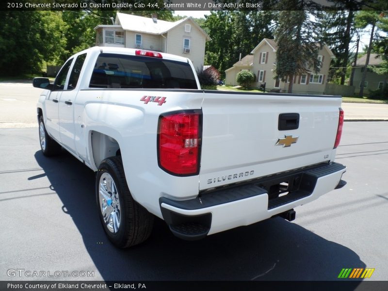Summit White / Dark Ash/Jet Black 2019 Chevrolet Silverado LD Custom Double Cab 4x4