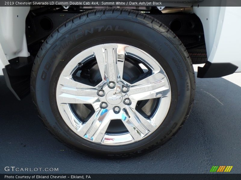 Summit White / Dark Ash/Jet Black 2019 Chevrolet Silverado LD Custom Double Cab 4x4