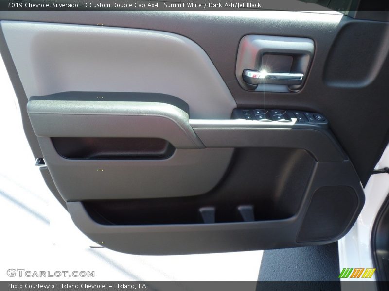 Summit White / Dark Ash/Jet Black 2019 Chevrolet Silverado LD Custom Double Cab 4x4