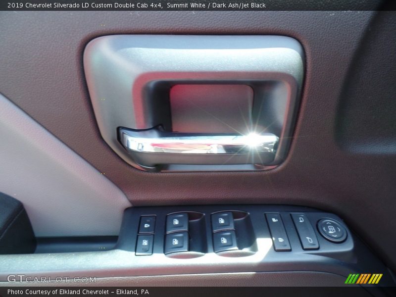 Summit White / Dark Ash/Jet Black 2019 Chevrolet Silverado LD Custom Double Cab 4x4