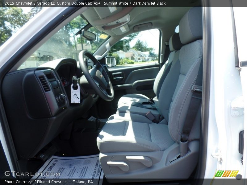 Summit White / Dark Ash/Jet Black 2019 Chevrolet Silverado LD Custom Double Cab 4x4