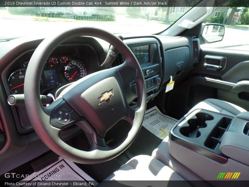 Summit White / Dark Ash/Jet Black 2019 Chevrolet Silverado LD Custom Double Cab 4x4