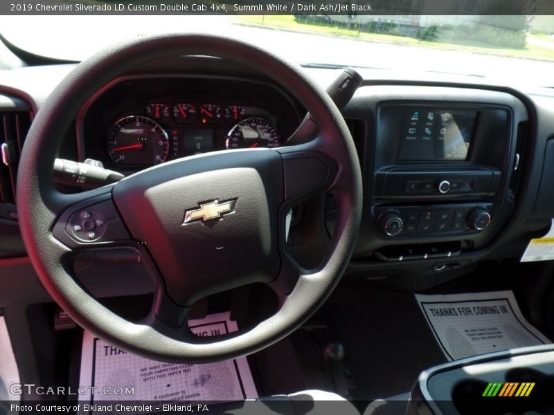 Summit White / Dark Ash/Jet Black 2019 Chevrolet Silverado LD Custom Double Cab 4x4