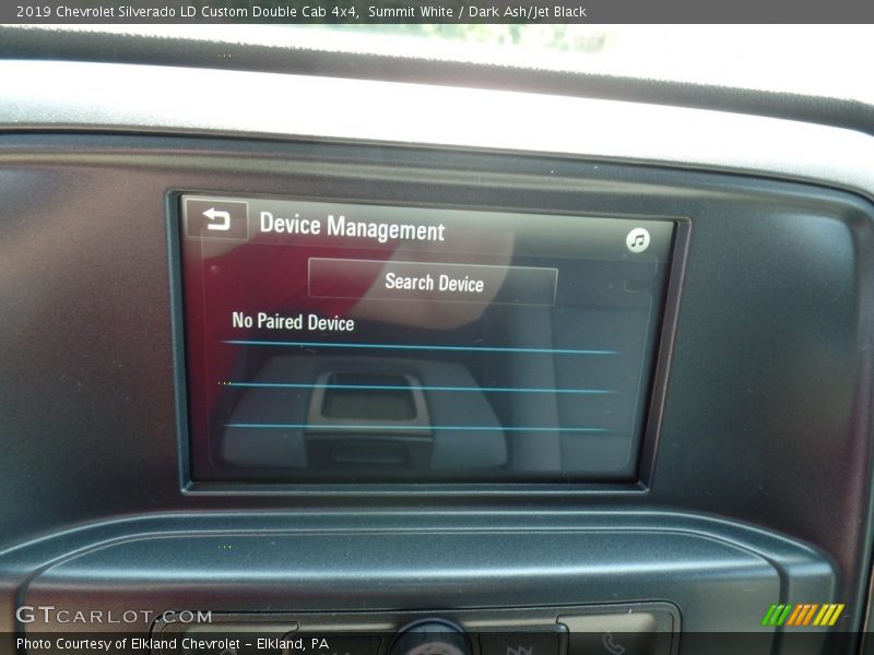 Summit White / Dark Ash/Jet Black 2019 Chevrolet Silverado LD Custom Double Cab 4x4