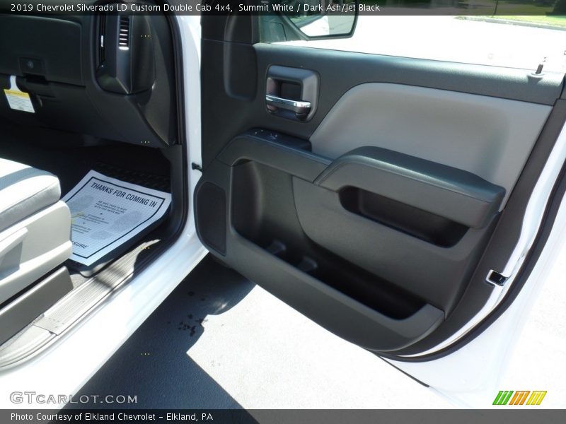 Summit White / Dark Ash/Jet Black 2019 Chevrolet Silverado LD Custom Double Cab 4x4