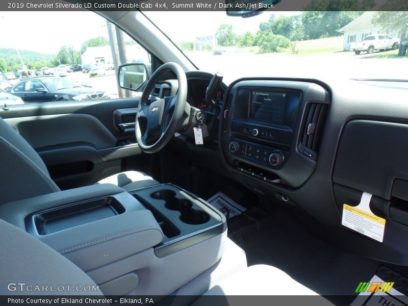 Summit White / Dark Ash/Jet Black 2019 Chevrolet Silverado LD Custom Double Cab 4x4