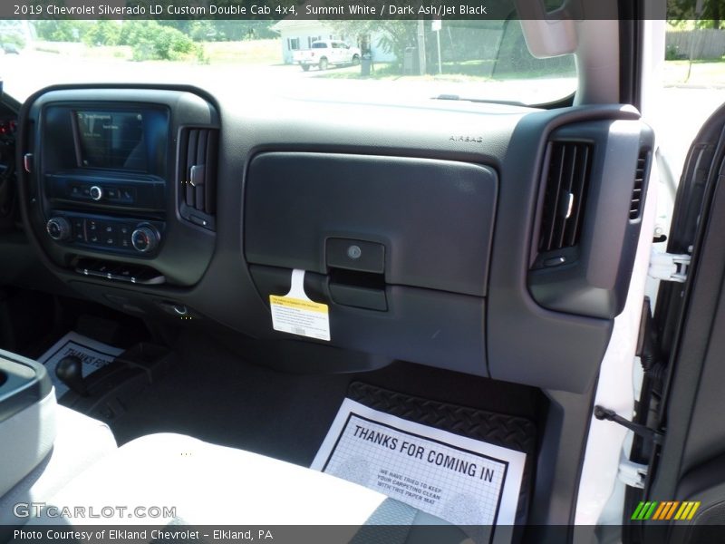 Summit White / Dark Ash/Jet Black 2019 Chevrolet Silverado LD Custom Double Cab 4x4