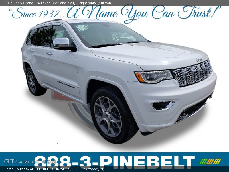 Bright White / Brown 2019 Jeep Grand Cherokee Overland 4x4