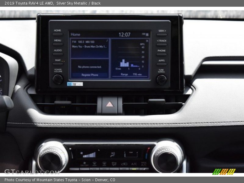 Silver Sky Metallic / Black 2019 Toyota RAV4 LE AWD