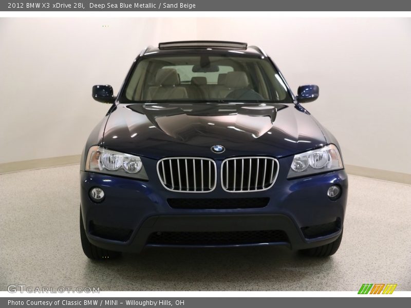 Deep Sea Blue Metallic / Sand Beige 2012 BMW X3 xDrive 28i