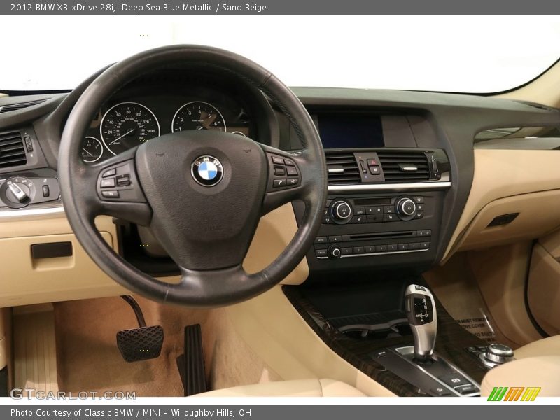 Deep Sea Blue Metallic / Sand Beige 2012 BMW X3 xDrive 28i